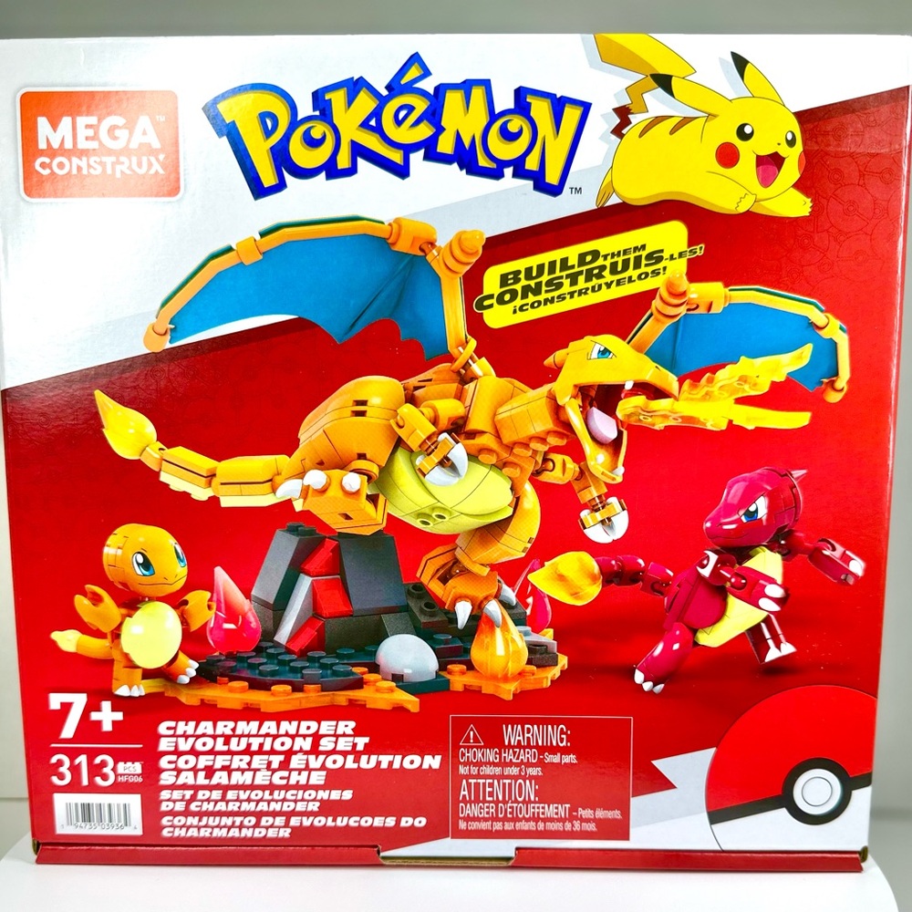 Mega Construx Pokémon Charmander Evolution Set 313 Pieces